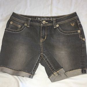 Blue jean shorts